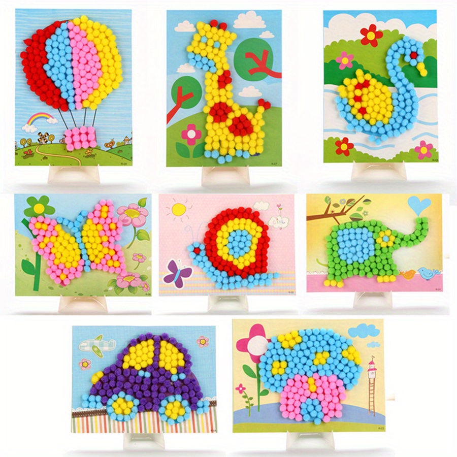 Unique Art Craft - 2 قطعة 16x21 سنتيمتر الملونة بوم