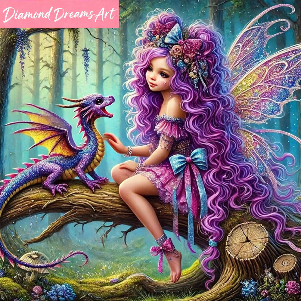 Art Craft Dinosaur - لوحة فسيفساء ماسية مربعة كاملة بتصميم
