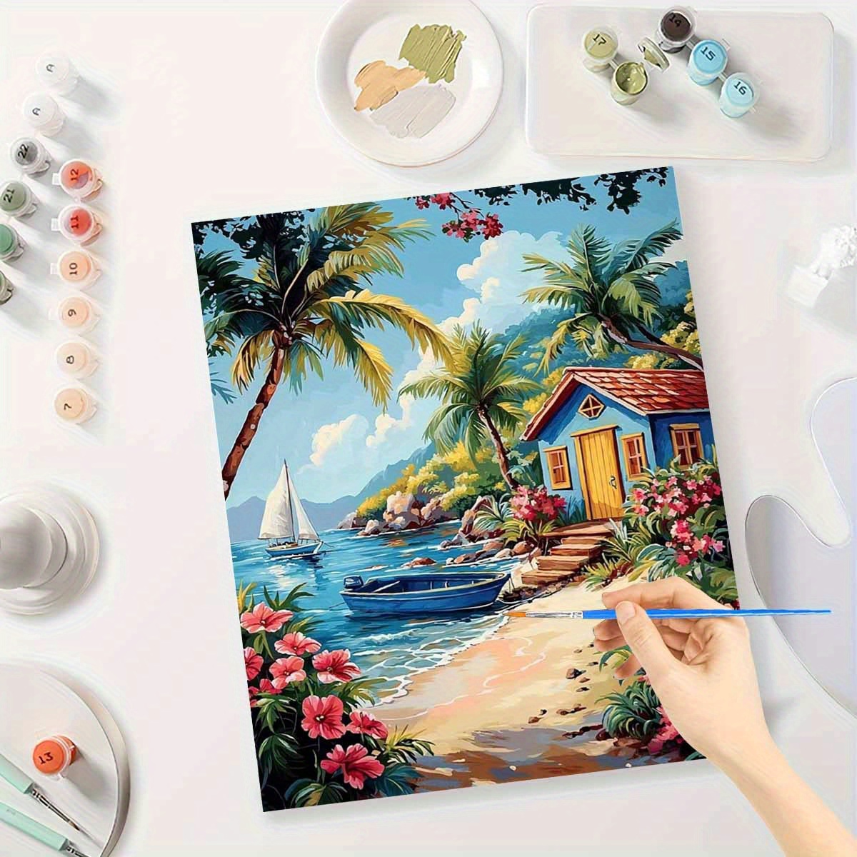 Art Craft Letter A - مجموعة الرسم بالأرقام للكبار المبتدئين 40×50