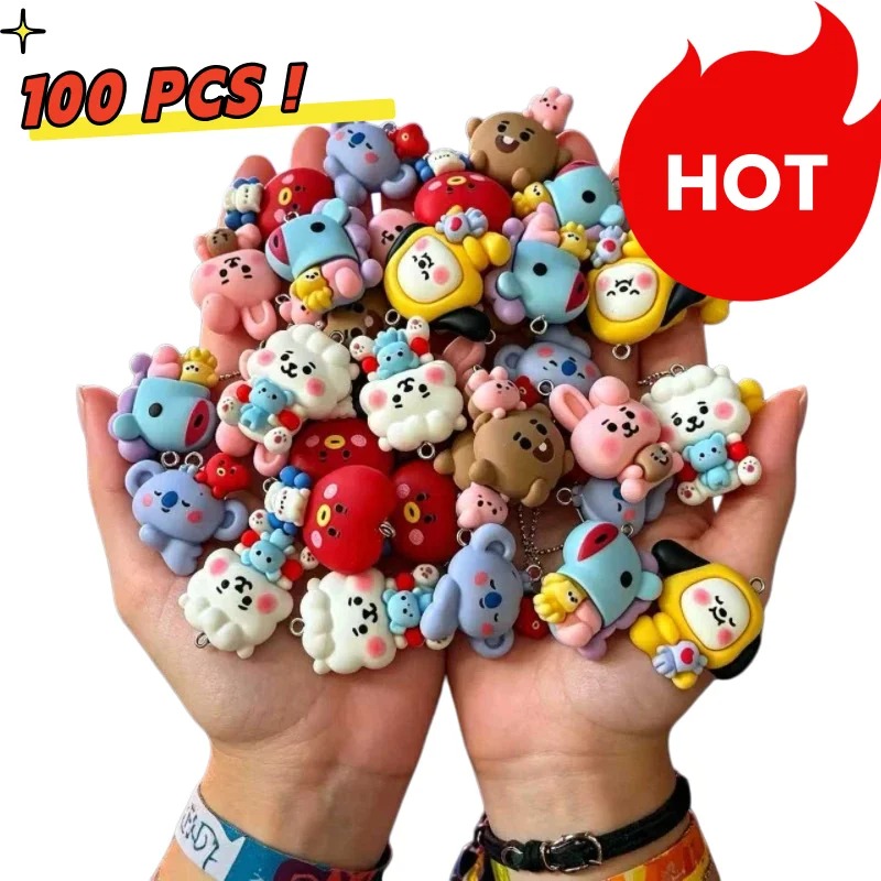 Art Craft Ideas - 7 قطع من إكسسوارات BT21 الكرتونية