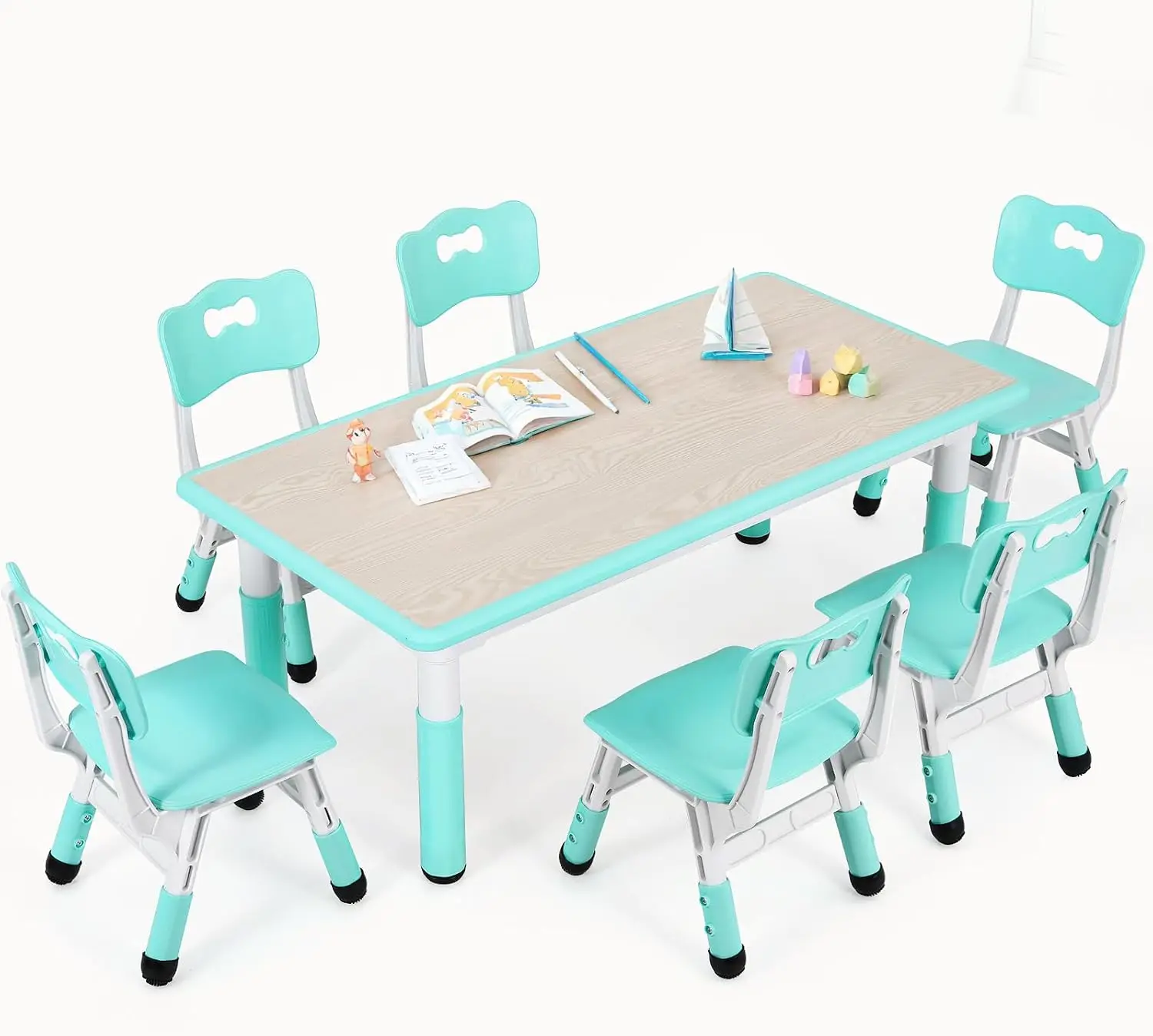 طاولة أطفال مع 6 كراسي، مكتب ق - مراجعة Art Craft Preschool وسعره