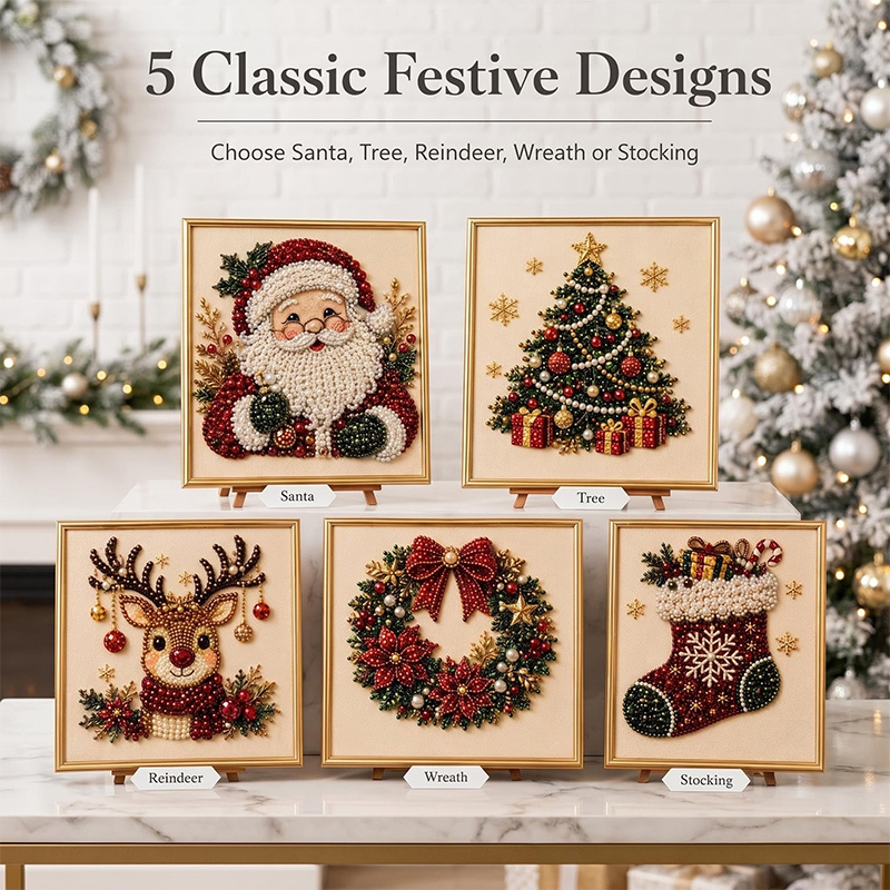 مجموعة رسم بالألماس اللؤلؤي لع - مراجعة Art Craft For Christmas وسعره