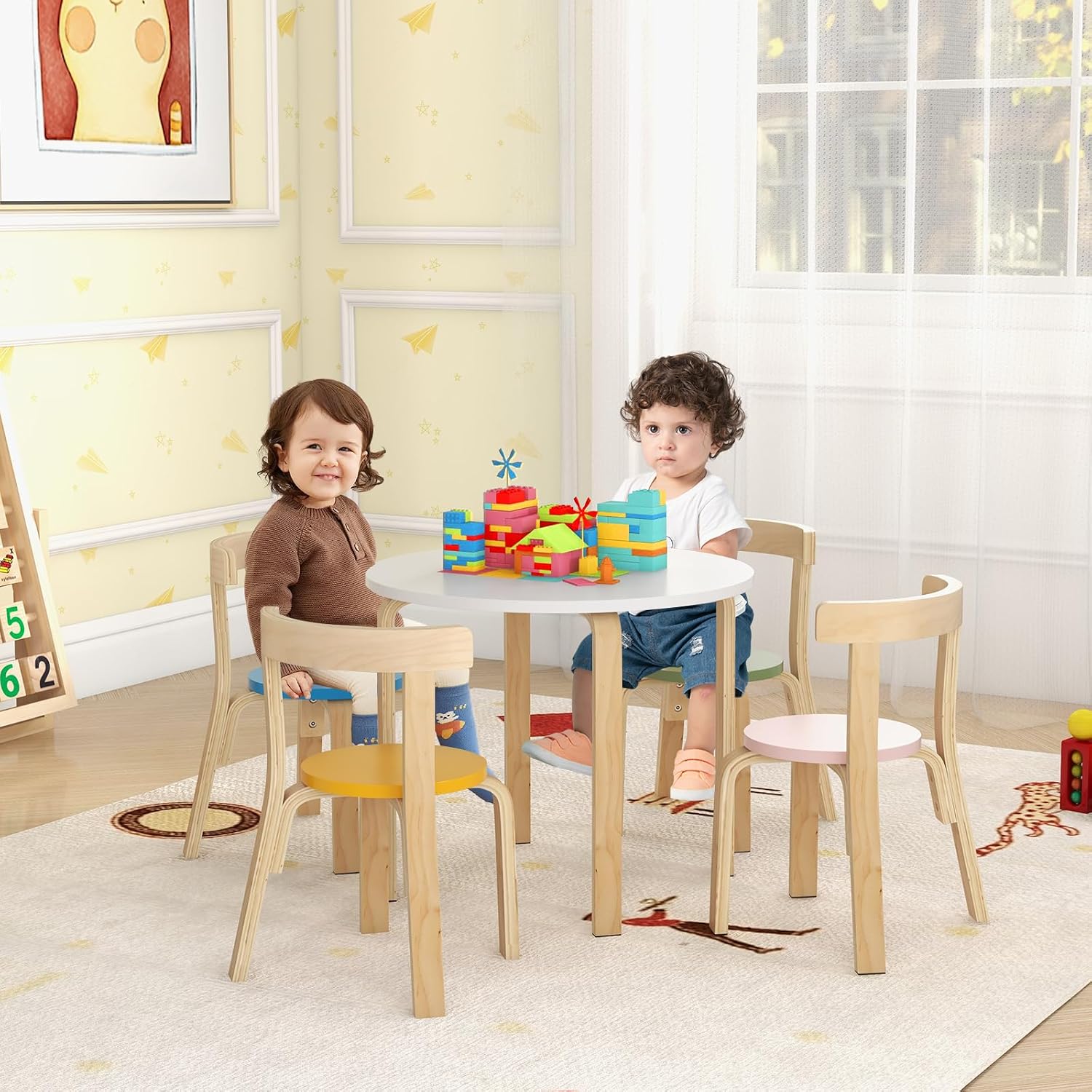 طاولة أطفال و4 كراسي، أثاث أنش - مراجعة Art Craft Toddlers وسعره