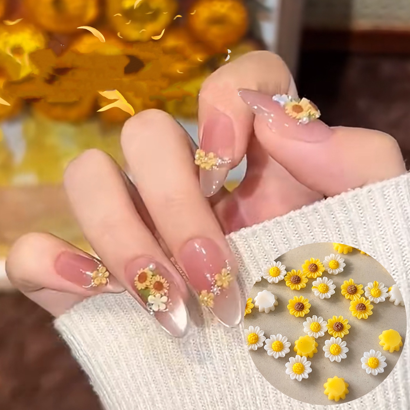50 قطعة زهور ديزي صناعية واقعي - مراجعة Art Craft Yellow Springs وسعره
