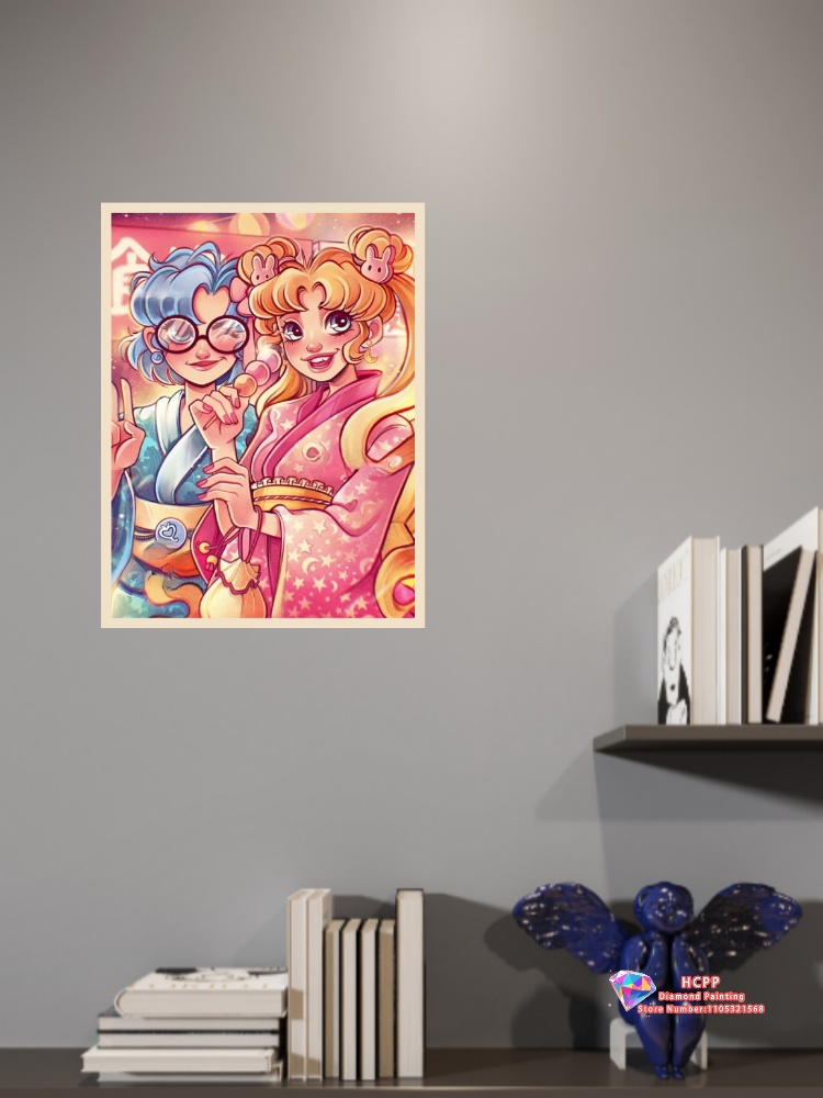 طقم رسم بالألماس بتصميم أخوات  - مراجعة Unique Art Craft وسعره